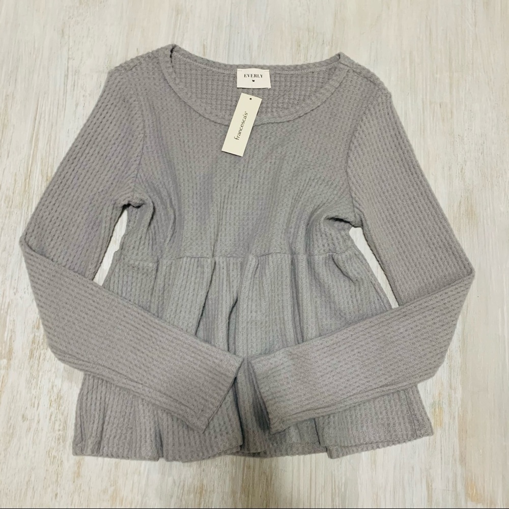 FRANCESCA’S | EVERLY long sleeve baby doll top